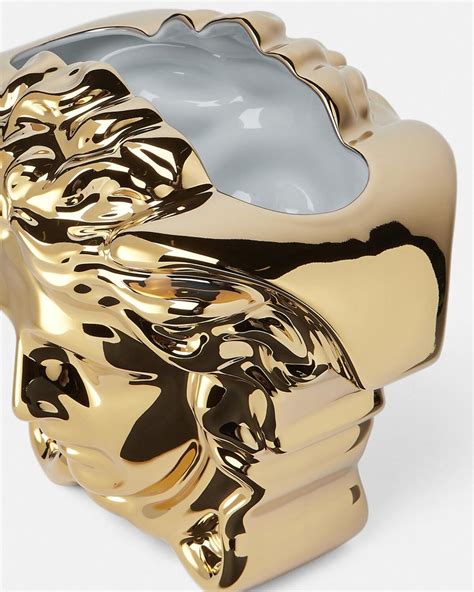 vaso versace bianco e oro|Vasi di lusso .